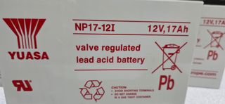 5 Baterías Yuasa NP17-121 VRLA 12V