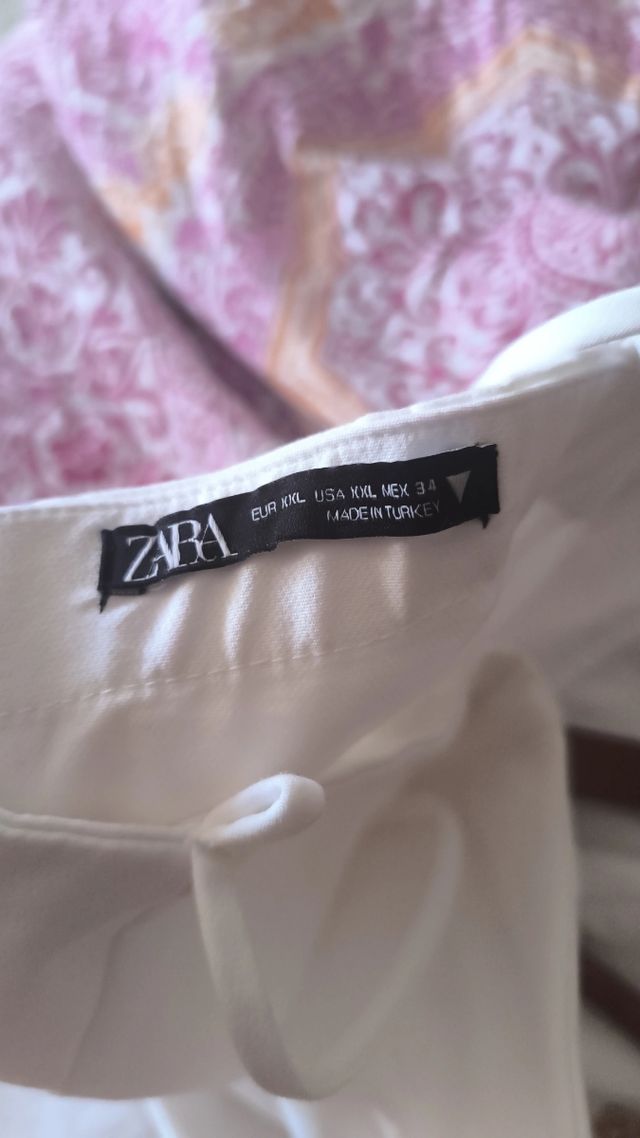 Vestido Zara blanco XXL - elegante