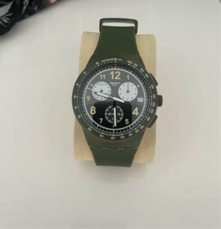Reloj Swatch Cronógrafo Verde Militar 41mm
