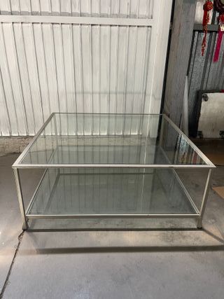 Mesa de centro moderna - cristal y metal