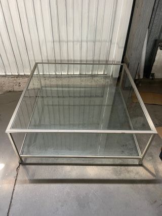 Mesa de centro moderna - cristal y metal