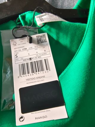 Vestido verde manga larga