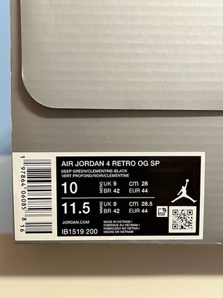 Nike Air Jordan 4 Undefeated 44