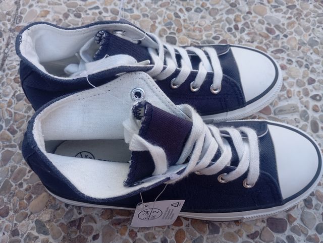 Zapatillas lona azul marino 34