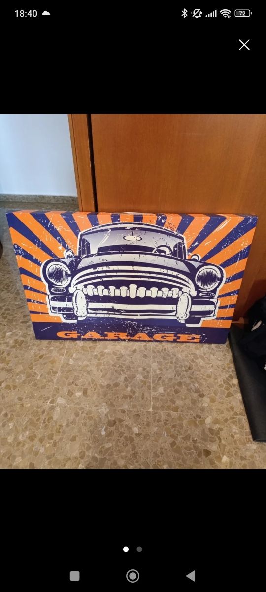 Cuadro vintage coche - 90x60cm