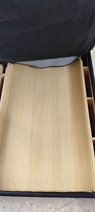 Chaiselongue negra - Piel sintética