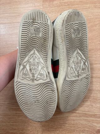 Zapatillas Gucci blancas, talla 34 y medio 