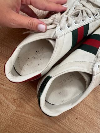 Zapatillas Gucci blancas, talla 34 y medio 