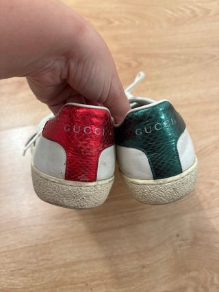 Zapatillas Gucci blancas, talla 34 y medio 