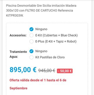 Piscina desmontable 3.20x1.20m marrón