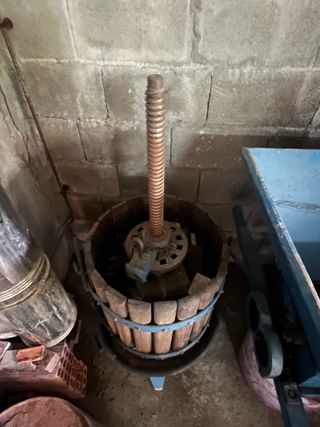 Prensa-lagar y trituradora de uvas