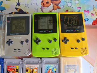 Lote 3 Gameboy Amarilla, Verde y Gris