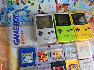 Lote 3 Gameboy Amarilla, Verde y Gris