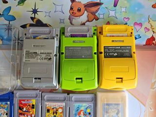 Lote 3 Gameboy Amarilla, Verde y Gris