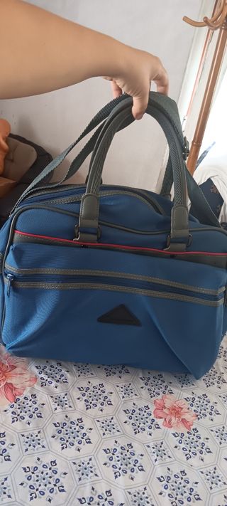 Borsone da viaggio blu