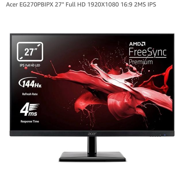 Monitor Gaming Acer 27” 144Hz IPS FreeSync