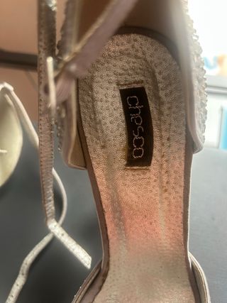 Zapatos tacón alto plata fiesta