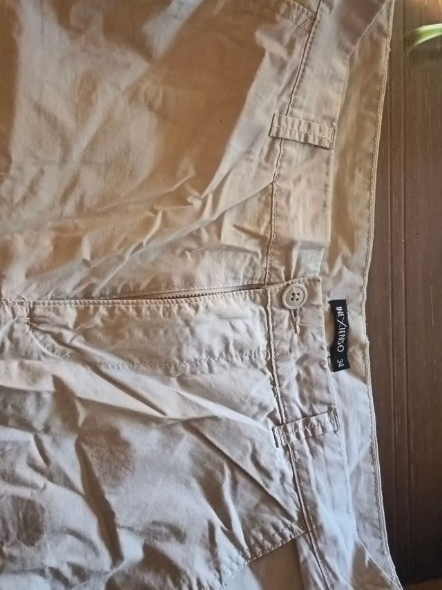 Pantalón corto beige hombre