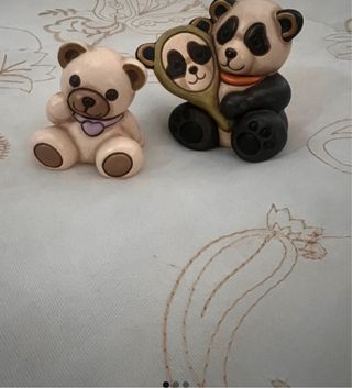 2 statuine  Thun: orsetto & panda