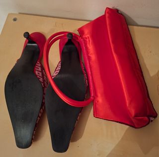 Zapato y bolso Menbur rojo y rosa Azul y turquesa