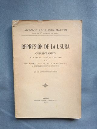 Represión de la usura
Comentarios