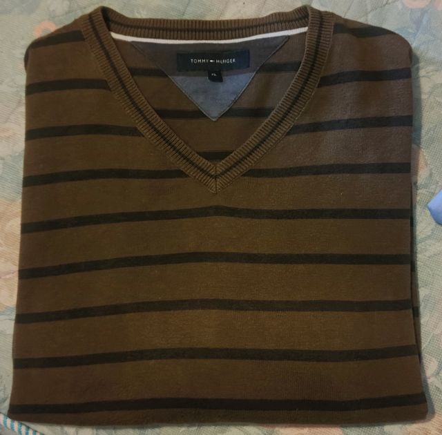 Jersey Tommy Hilfiger XL - Rayas Marrón