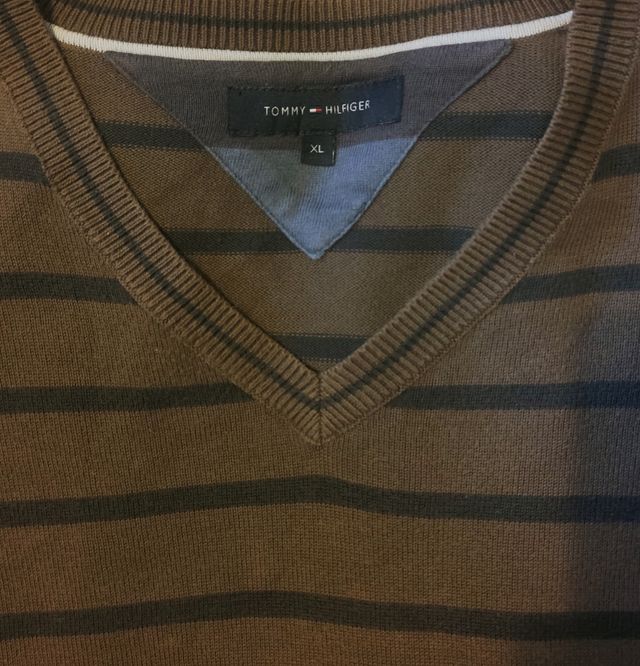 Jersey Tommy Hilfiger XL - Rayas Marrón