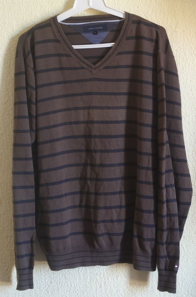 Jersey Tommy Hilfiger XL - Rayas Marrón