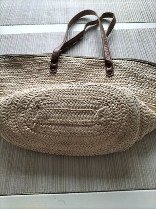 Capazo playa beige
