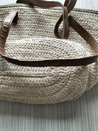 Capazo playa beige