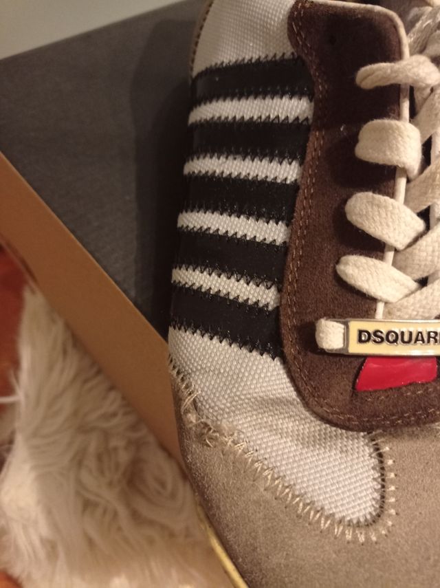 Zapatillas DSQUARED2 beige y marrón