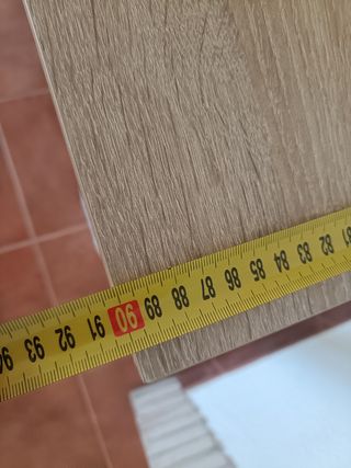 Mesa comedor beige de madera- extensible 