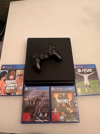 PS4 slim 1TB + 5 juegos 