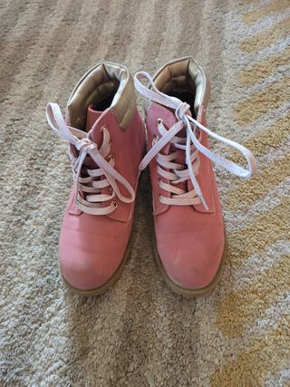 Botas niña rosa talla 34