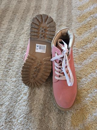 Botas niña rosa talla 34