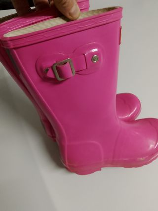 Botas Hunter niña rosa talla 30-32