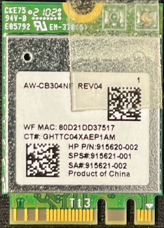 Tarjeta Wifi HP 915620-002