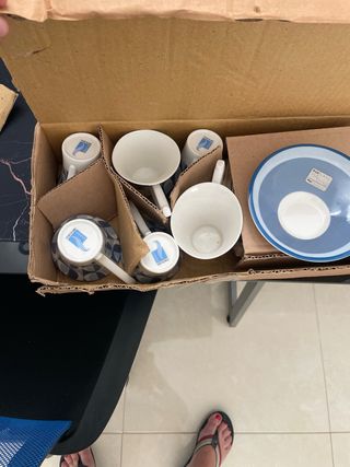 Juego café porcelana azul y blanco