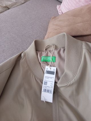Cazadora bomber Benetton beige - L