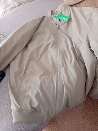 Cazadora bomber Benetton beige - L