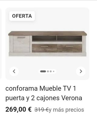 Mueble y mesa pequeña salón 