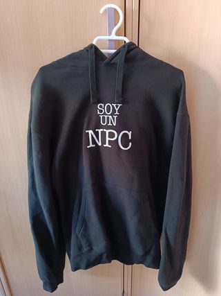 Sudadera negra con capucha - Soy un NPC