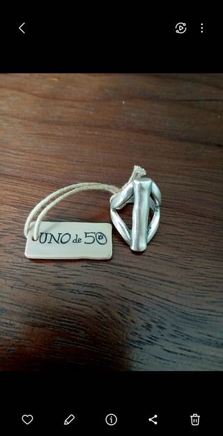 Anillo UNOde50 plata - Moderno