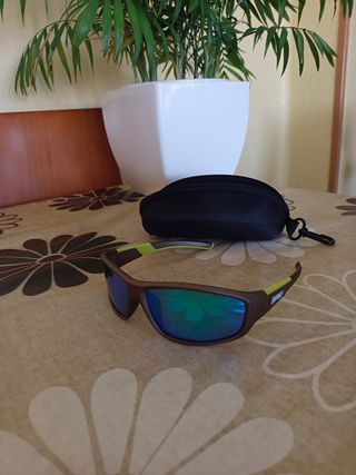 Gafas sol deportivas marrón-azules