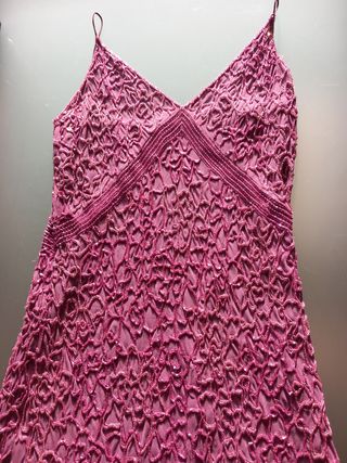 Conjunto de fiesta Vestido color malva en pedrería