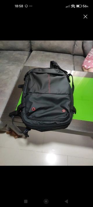 Mochila viaje negra | compacta