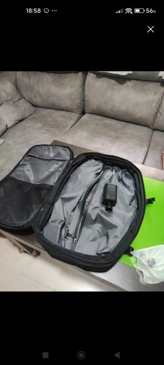 Mochila viaje negra | compacta