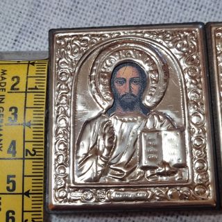 Lote 5 iconos ortodoxos bizantinos (2 en plata)