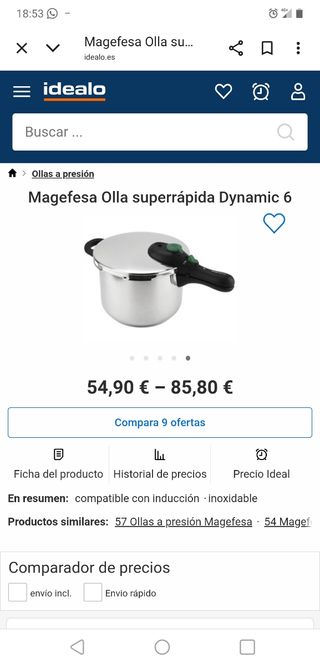 Olla a presión Magefesa 6L