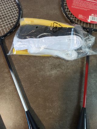 Juego Badminton: 2 Raquetas, Red, Palos